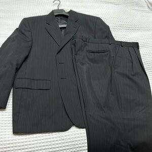 Ralph Lauren men’s black (pinstripes of different colors) suit